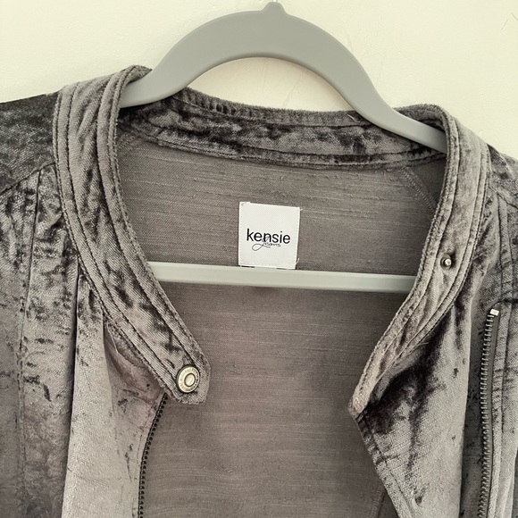 Gorgeous BLUE/GREY biker jacket . - Picture 2 of 4